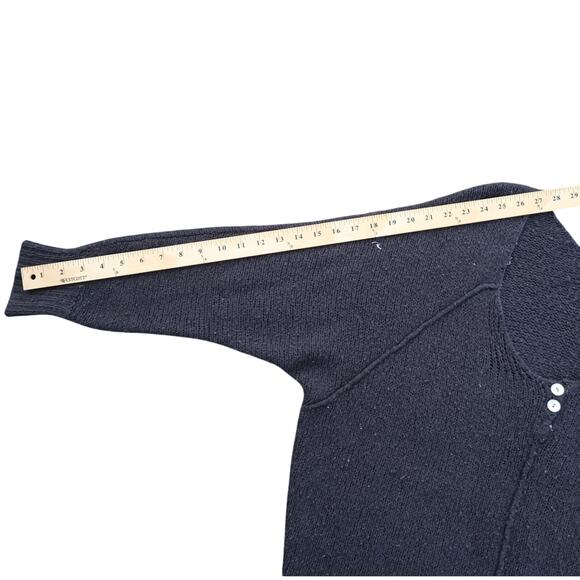 Free People Gray Sweater Scoop Neck Reglan Lagenlook Wool Blend Sp - Picture 11 of 14